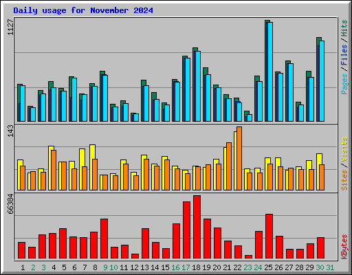 Daily usage for November 2024