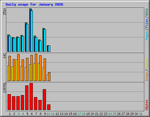 Daily usage for January 2026
