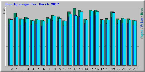 Hourly usage for March 2017