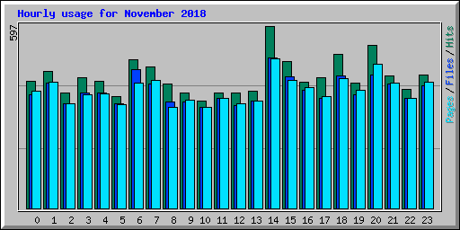 Hourly usage for November 2018