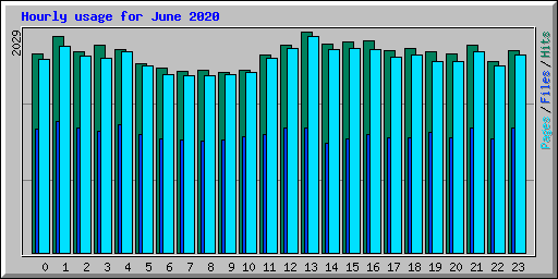 Hourly usage for June 2020