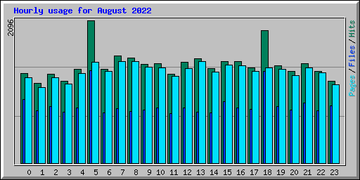 Hourly usage for August 2022