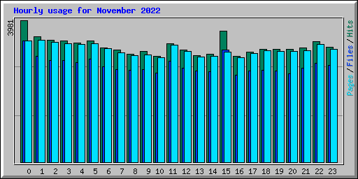 Hourly usage for November 2022