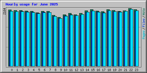 Hourly usage for June 2025