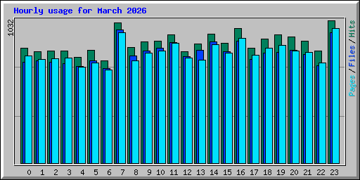 Hourly usage for March 2026