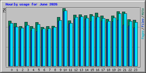 Hourly usage for June 2026