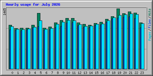 Hourly usage for July 2026