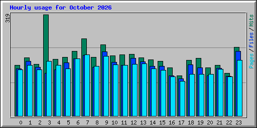 Hourly usage for October 2026